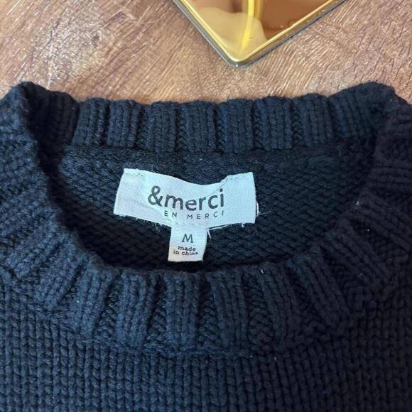 knit sleeveless sweater vest en merci sz medium black corpcore indievanguard - Picture 4 of 6